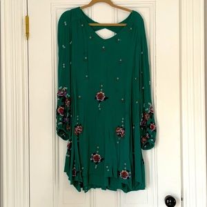 Free People Oxford Embroidered Shift Dress